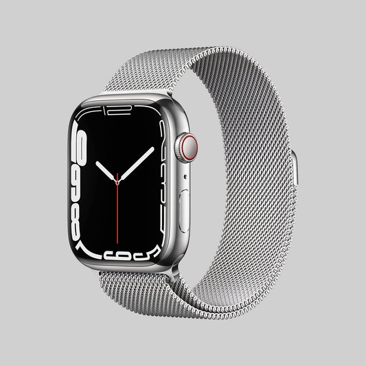 Apple Watch S7 GPS+CELL 45mm Silver SS/Silver Mila
