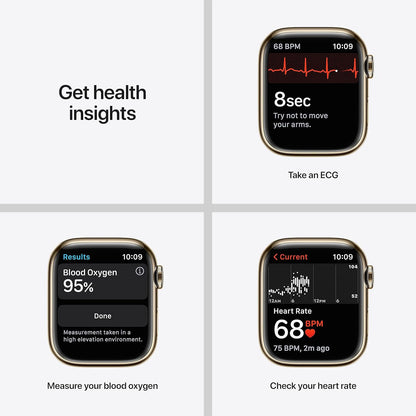 Apple Watch S7 GPS+CELL 45mm Gold SS/Cherry Band